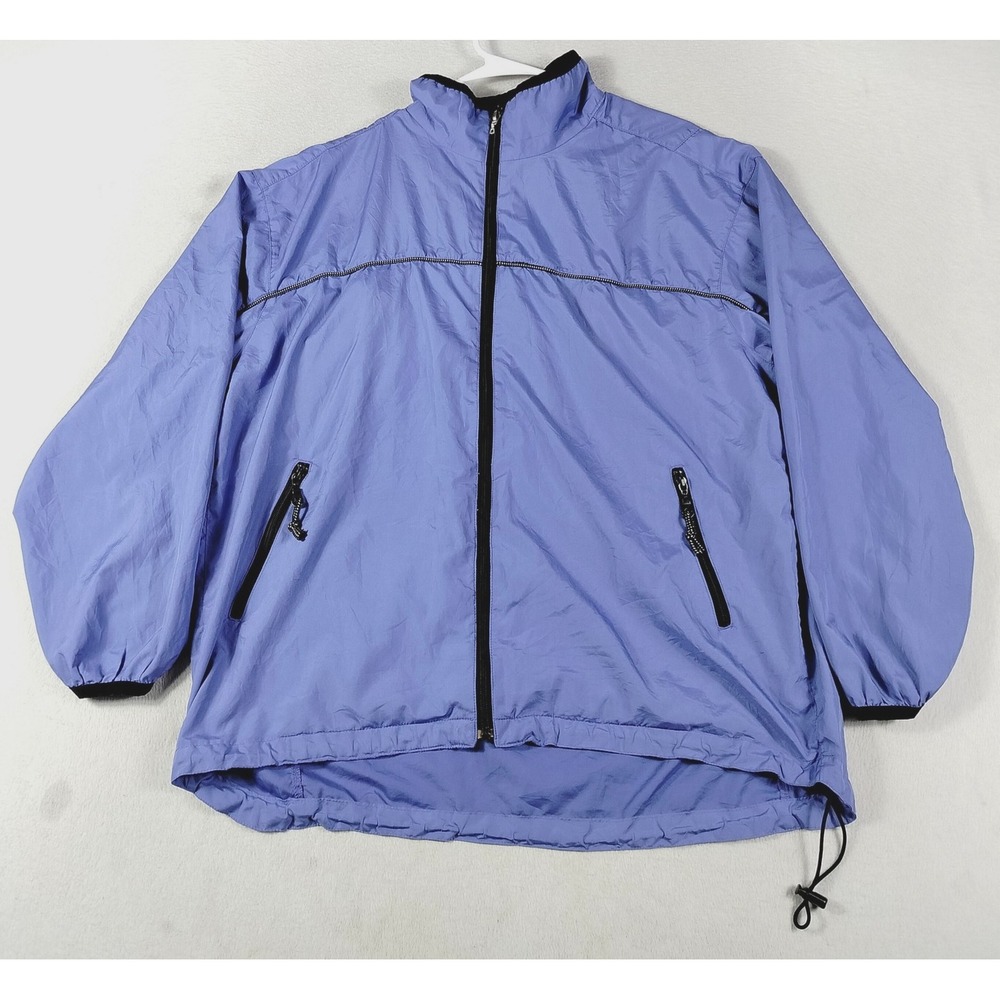 Vintage ProSpirit Jacket Mens Large Purple Full Zip Windbreaker Hiking Walking
